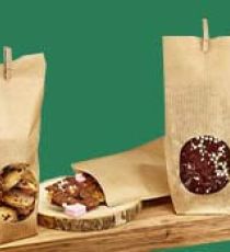 Sac fond carton recyclable - Tout Kraft avec fenêtre