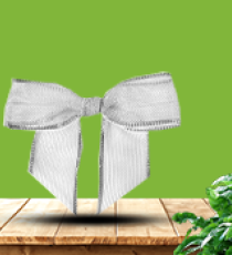 Nœud Satin - Résille Argent