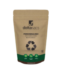 Doypack kraft/PE sans fen&ecirc;tre