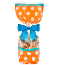 Sac fond carton - Polka orange