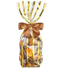 Sac fond carton métallisé - Bandelettes Or