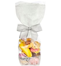 Sac fond carton - Dentelle blanche