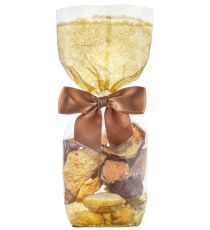 Sac fond carton - Dentelle or