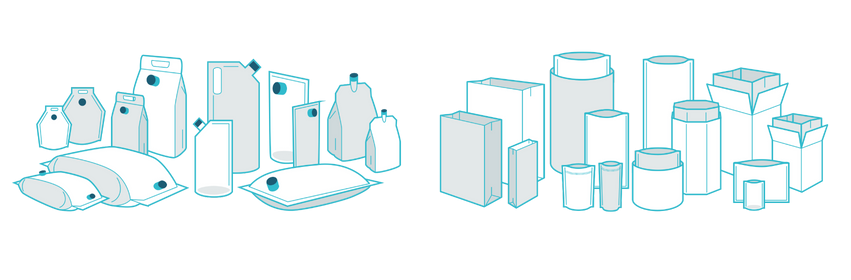 Poches soufflet de fond stand up pour liquides