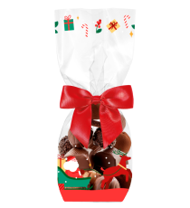 Sac fond carton Noël - Traineau de Noël 